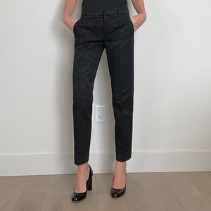Zara black lace textured ankle pants size XS